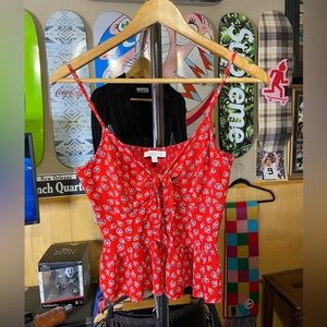 Patrons of Peace Red Floral Camisole
